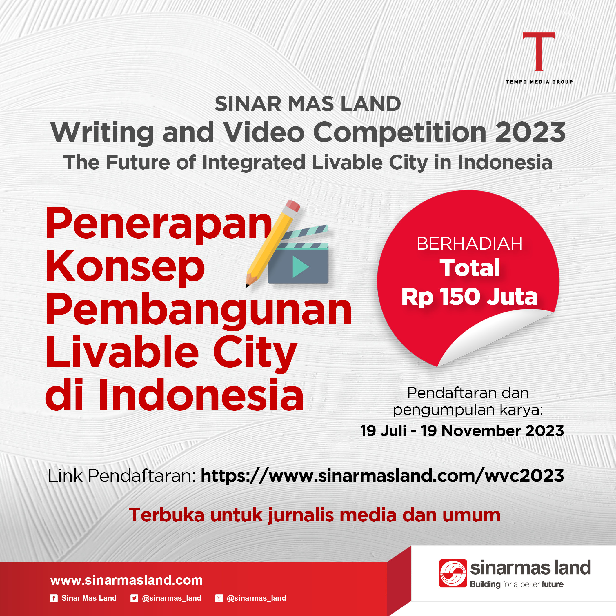 Sinar Mas Land Gelar Writing Video Competition Berhadiah